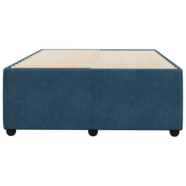 vidaXL Cadre de lit sans matelas bleu 120x190 cm velours
