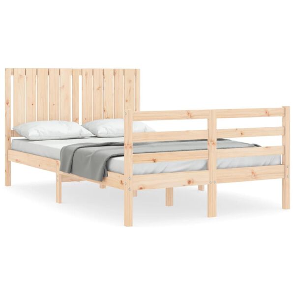 vidaXL Cadre de lit sans matelas 120x200 cm bois massif