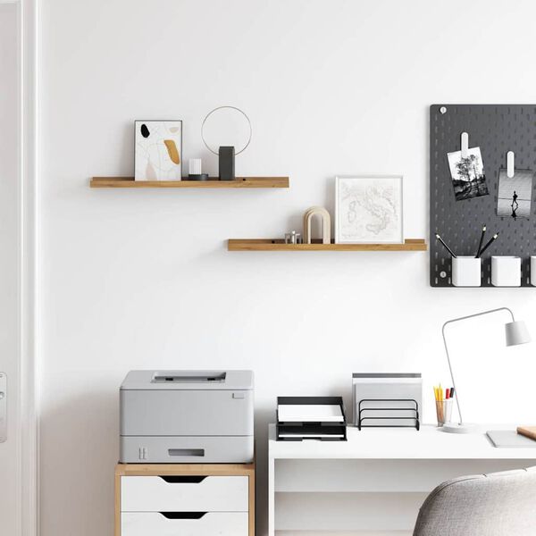 vidaXL &Eacute;tag&egrave;re Murale 2 pcs Marron 60 x 9 x 3 cm Bois d'ing&eacute;nierie