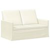 vidaXL Canap&eacute; 2 places Cr&egrave;me 130 x 81 x 82 cm Tissu en velours c&ocirc;tel&eacute;