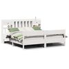vidaXL Lit biblioth&egrave;que sans matelas blanc 180x200 cm bois pin massif