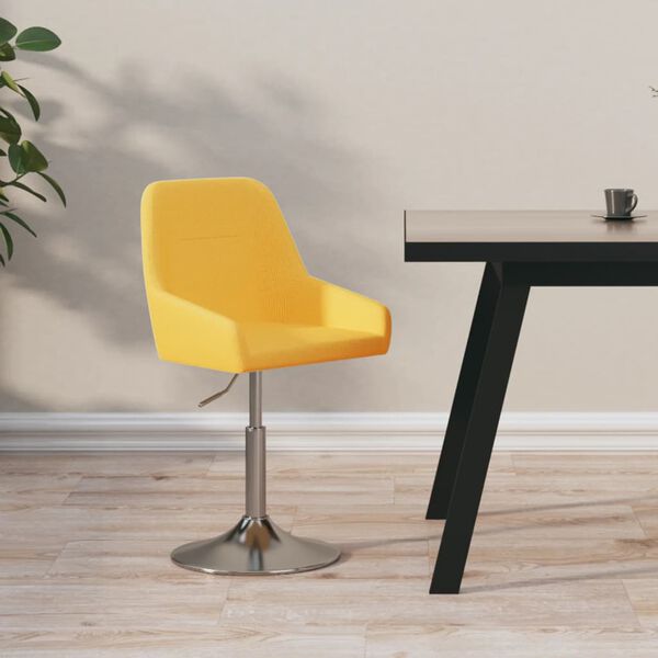 vidaXL Tabouret de bar Jaune moutarde Tissu