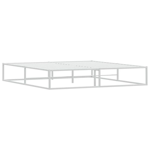 vidaXL Cadre de lit sans matelas blanc 180x200 cm métal