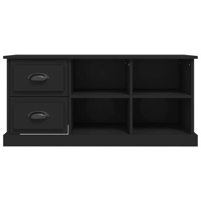 vidaXL Meuble TV noir 102x35,5x47,5 cm bois d'ingénierie