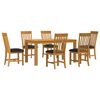 vidaXL Ensemble de salle &agrave; manger 7 pc Noir Bois de ch&ecirc;ne massif