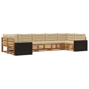 vidaXL Ensemble de canap&eacute;s d'ext&eacute;rieur 7 pcs Naturel et Beige