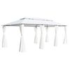 vidaXL Belv&eacute;d&egrave;re avec rideaux 600x298x270 cm Blanc 180 g/m&sup2;