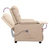 vidaXL Fauteuil Cr&egrave;me Tissu
