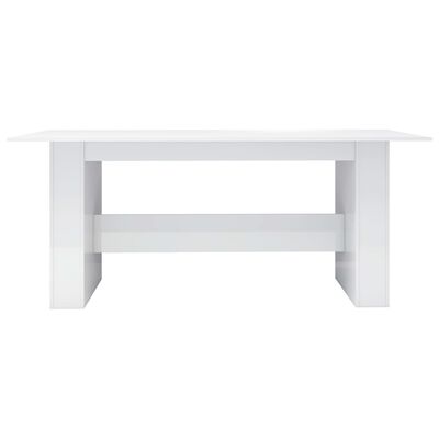 vidaXL Table à manger Blanc brillant 180x90x76 cm Bois d’ingénierie
