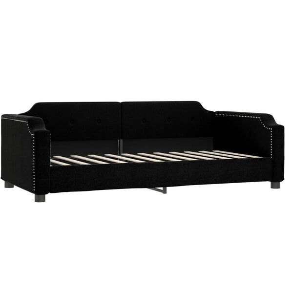 vidaXL Lit de repos sans matelas noir 90x190 cm tissu