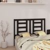 vidaXL T&ecirc;te de lit Noir 126x4x100 cm Bois massif de pin