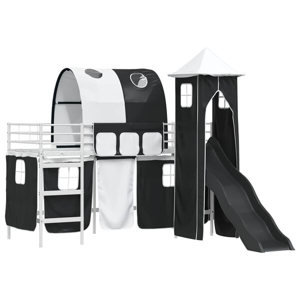 vidaXL Blanc et Noir 90 x 190 cm