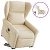vidaXL Fauteuil inclinable &eacute;lectrique cr&egrave;me tissu