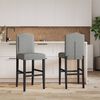 vidaXL Chaises de bar lot de 2 bois massif d'h&eacute;v&eacute;a et tissu