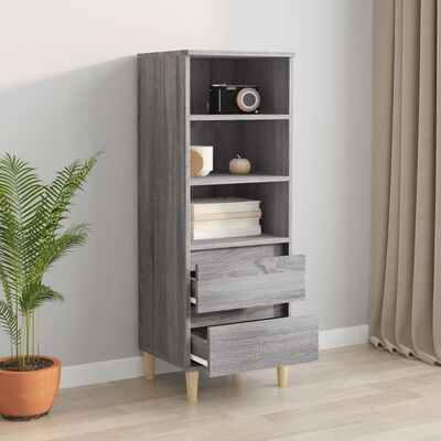 vidaXL Buffet haut Sonoma gris 40x36x110 cm Bois d'ingénierie