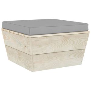 vidaXL Repose-pied palette de jardin avec coussin &Eacute;pic&eacute;a impr&eacute;gn&eacute;