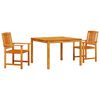 vidaXL Ensemble de salle &agrave; manger pour jardin 3 pc Marron