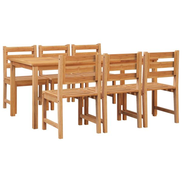 vidaXL Ensemble &agrave; manger de jardin 7 pcs Bois de teck solide