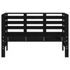 vidaXL Banc de jardin noir 111,5x53x71 cm bois massif de pin