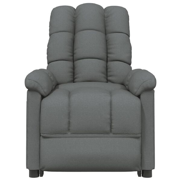 vidaXL Fauteuil de massage Gris foncé Tissu