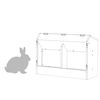 vidaXL Distributeur pour lapins Vert olive 64.5 x 25.5 x 45.5 cm