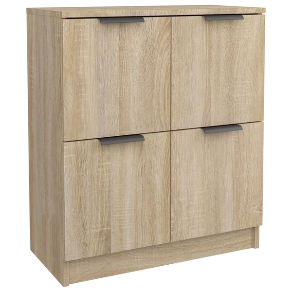 vidaXL Buffets 2 pcs Ch&ecirc;ne sonoma 60x30x70 cm Bois d'ing&eacute;nierie