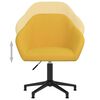 vidaXL Chaises pivotantes &agrave; manger lot de 6 jaune velours