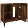 vidaXL Meuble d'&eacute;vier ch&ecirc;ne fum&eacute; 80x33x60 cm bois d'ing&eacute;nierie