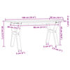 vidaXL Table basse cadre en Y 100x50x45 cm bois de pin massif et acier