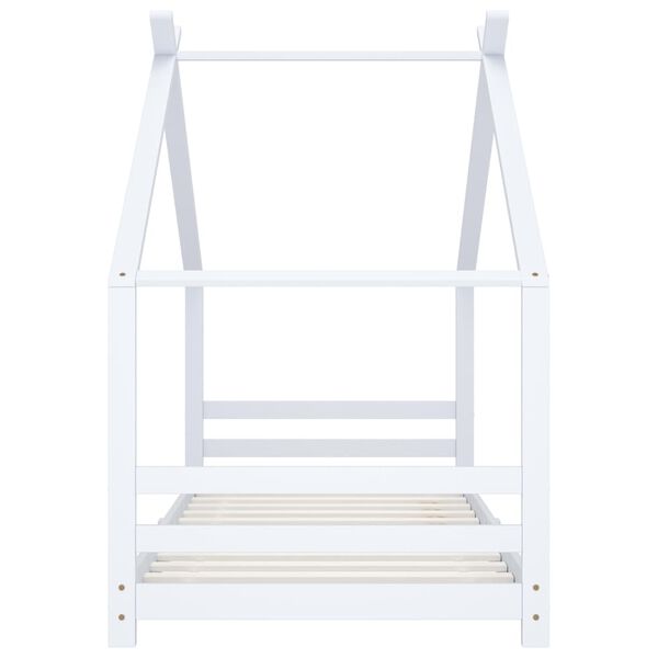 vidaXL Cadre de lit d'enfant Blanc Bois de pin massif 90x200 cm