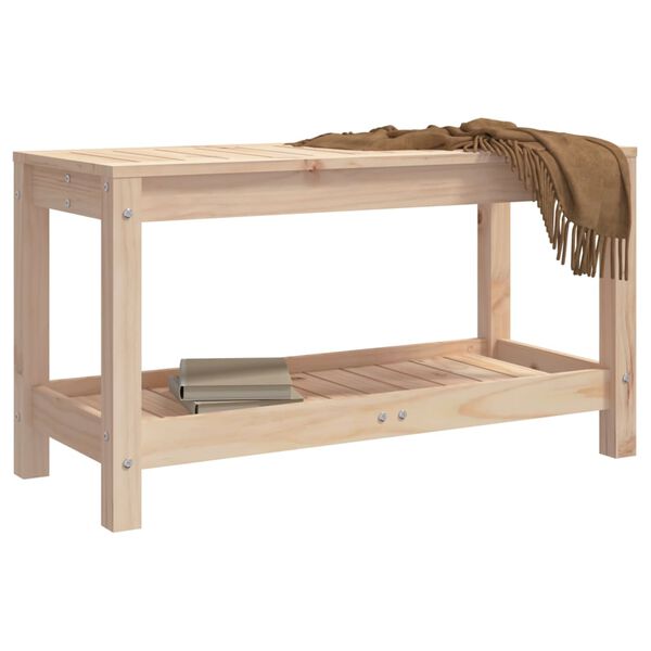 vidaXL Banc de jardin 82,5x35x45 cm bois massif de pin