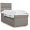 vidaXL Sommier &agrave; lattes de lit avec matelas Taupe 90x190 cm Tissu
