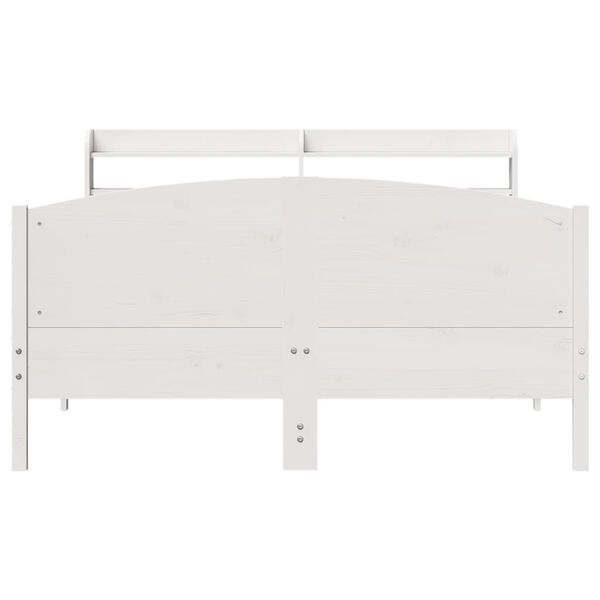 vidaXL Cadre de lit sans matelas blanc 120x190 cm bois de pin massif