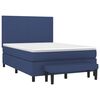 vidaXL Sommier &agrave; lattes de lit avec matelas Bleu 140x190 cm Tissu