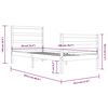 vidaXL Cadre de lit sans matelas bois de pin massif 90x200 cm