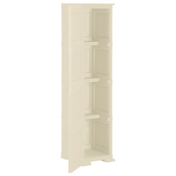 vidaXL Armoire plastique 40x43x164 cm design de bois blanc angora