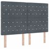 vidaXL T&ecirc;te de lit Gris fonc&eacute; 160 cm Velours