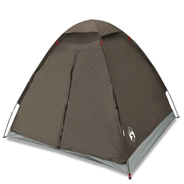 vidaXL Tente de camping &agrave; d&ocirc;me 4 personnes marron imperm&eacute;able