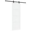 vidaXL Porte coulissante Blanc et noir 83 x 232 cm Bois de pin massif