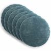 vidaXL Housse de coussin 6 pcs HEERLEN Bleu &Oslash; 30 cm Tissu Chenille
