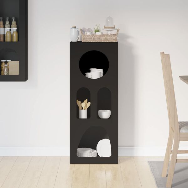 vidaXL Buffet Noir 40 x 35 x 100.5 cm Bois d'ing&eacute;nierie