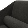 vidaXL Chaise longue avec traversin noir tissu
