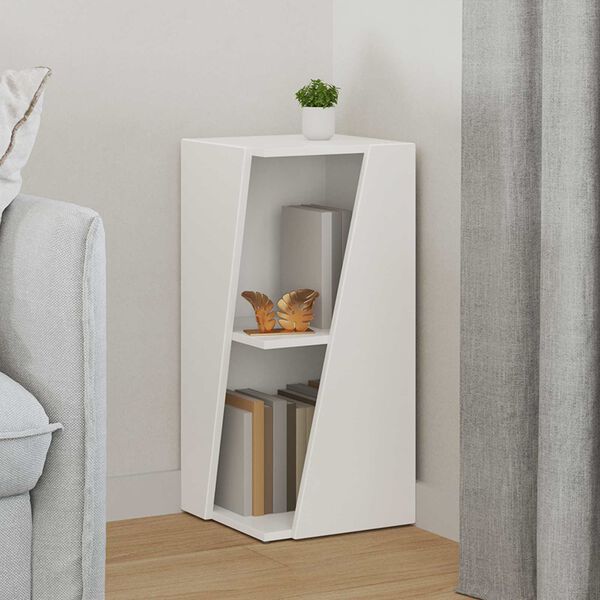 vidaXL &Eacute;tag&egrave;re lat&eacute;rale Blanc 33 x 32 x 70,5 cm Bois d'ing&eacute;nierie