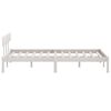 vidaXL Cadre de lit sans matelas blanc bois massif