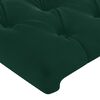 vidaXL T&ecirc;te de lit &agrave; LED Vert fonc&eacute; 180x7x118/128 cm Velours