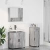 vidaXL Ensemble de mobilier de salle de bain 3 pcs Gris Sonoma