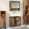vidaXL Ensemble de mobilier de salle de bain 2 pcs Bois Ancien