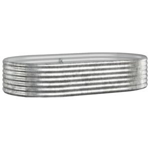 vidaXL Lit sur&eacute;lev&eacute; de jardin Acier galvanis&eacute; Argent&eacute;