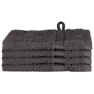 vidaXL Serviette Invit&eacute; SOLUND 4 pcs Anthracite 15 x 21 cm 550 gsm