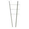 vidaXL Supports pour plantes de jardin 3 anneaux 5pcs Vert 60 cm Acier
